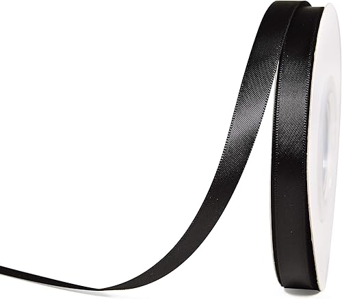 Miniatura 183 de YAMA Cinta de satén de doble cara, 7/8 pulgadas, 25 yardas para envolver regalos, color rosa