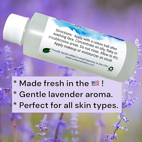 Miniatura 4 de Urban ReLeaf Tónico que encoge los poros con lavanda y sal del mar muerto, suave y apretada, 100% natural, calma y calma la irritación