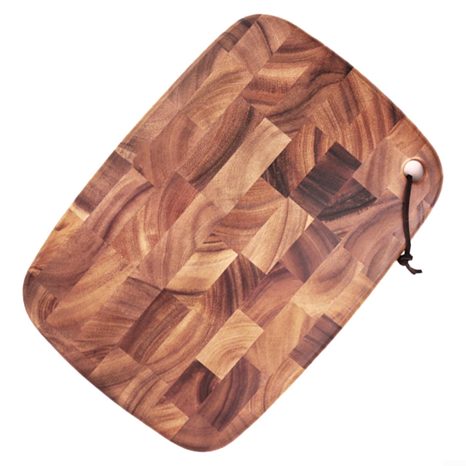 Planche en bois d'acacia antidérapante double face pour viandes