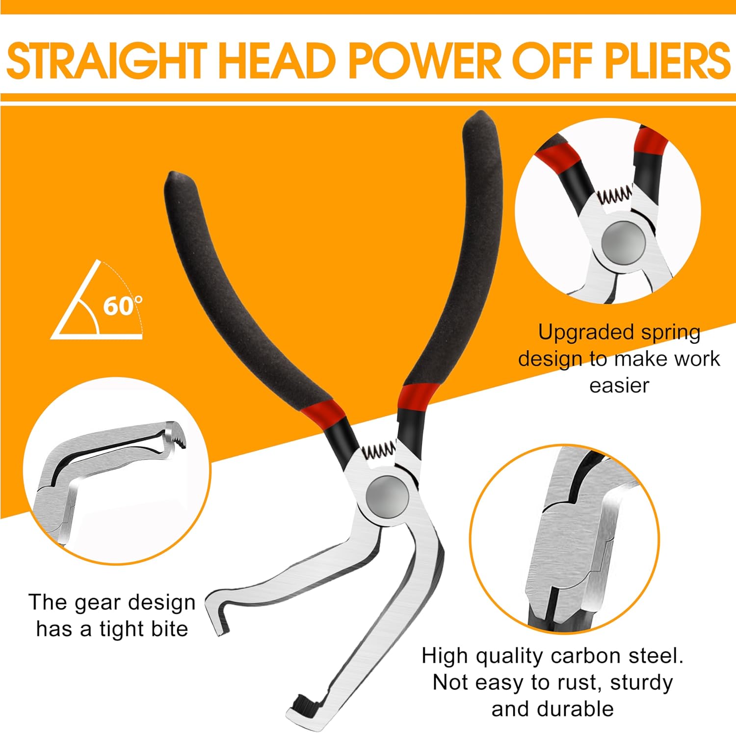4 Pcs Electrical Disconnect Pliers for Cars，60 Degree Connector Pliers，Safety Wire Plier,Automotive Tools Electrical ConnectorPliers,ElectricalPlug DisconnectPliers