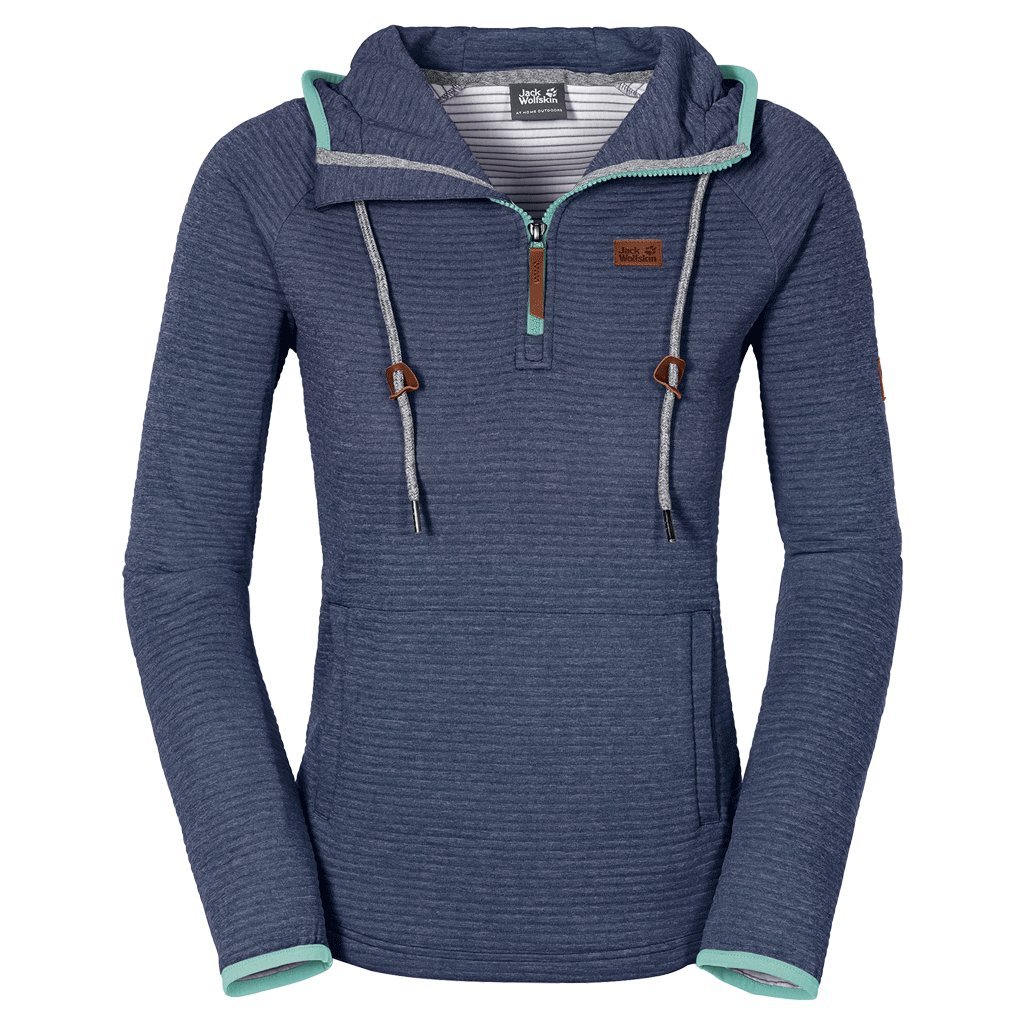 Jack Wolfskin Womens Tongari Nanuk Hoodie Blue Indigo X Large