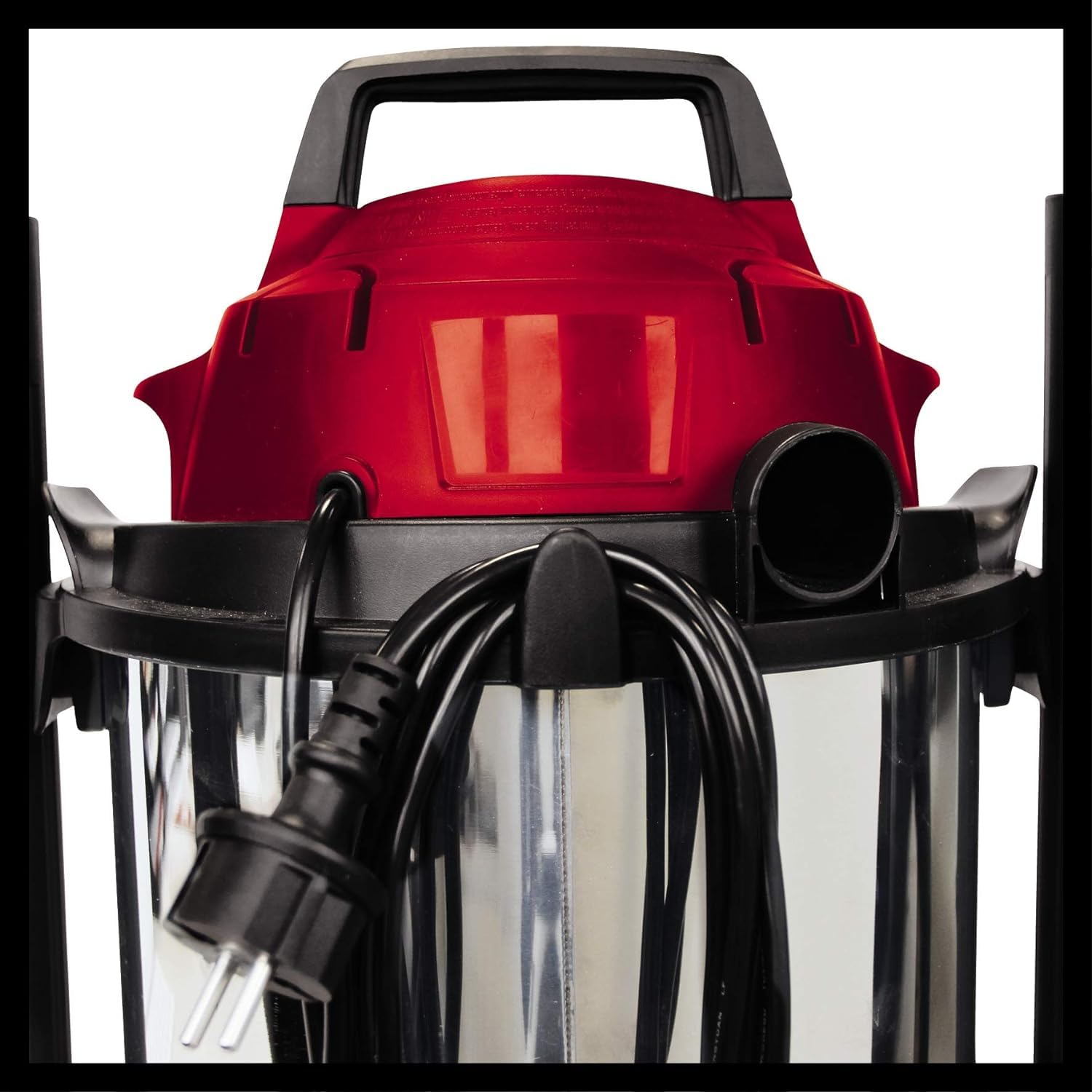 Einhell TC-VC 1812 S Nass-Trockensauger (1.250 W Leistung, 36mm Schlauchsystem, 12 l Edelstahlbehälter, Schaumstofffilter, umfangr. Düsenzubehör), Rot, Schwarz, Weiss