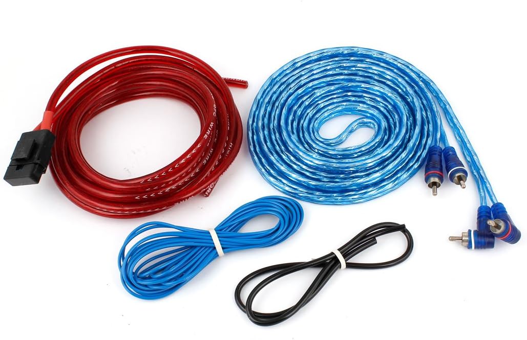 Vehicles Car Plastic Inline Fuse Holder RCA Audio Amplifier Wiring Kit
