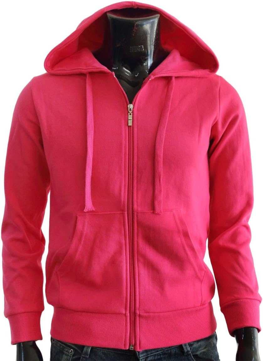 BCPOLO Men's Zip Hoodie Fleece Full Zip Cotton Plain Hoodie Jackets