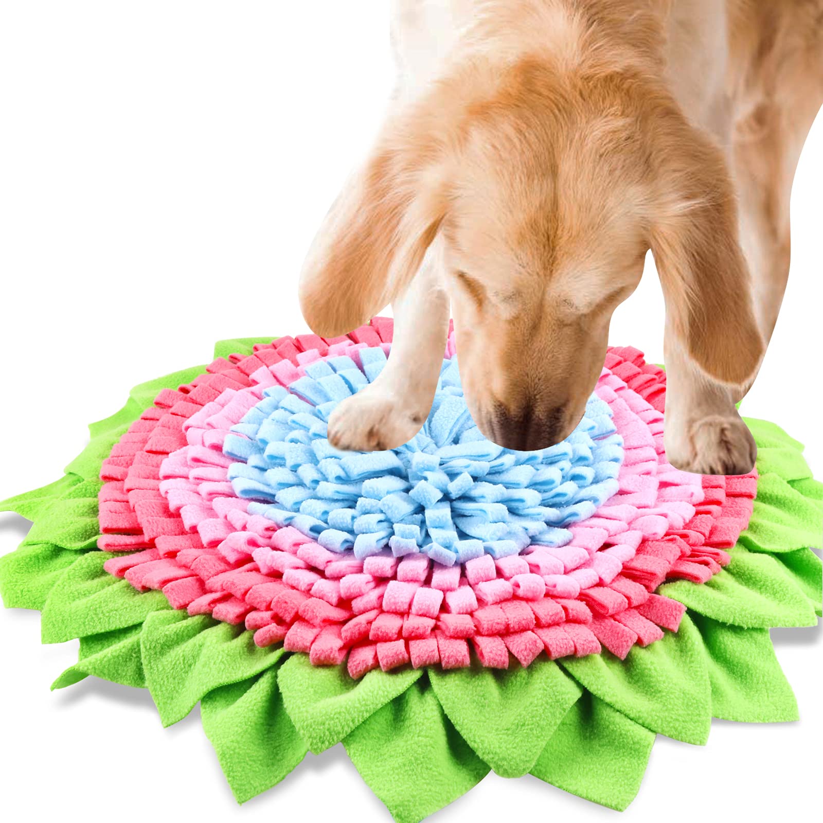 Nabance Pet Snuffle Feeding Mat, Interactive Snuffle Mat for Dogs, Encourages Natural Foraging Skills for Cats Dogs, Dog Puzzle Toys Indoor Outdoor Stress Relief (Green)