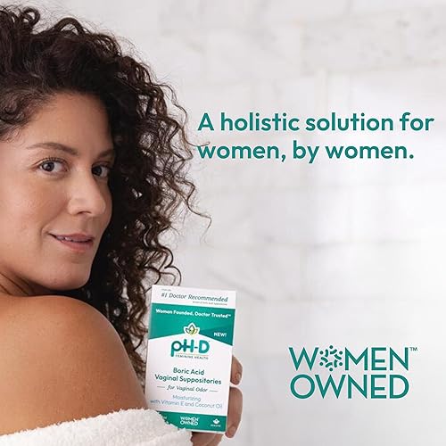 Miniatura 5 de pH-D Feminine Health - Supositorio hidratante de ácido bórico - Propiedad de una mujer - para olor vaginal - Sin parabenos, vegano y libre de