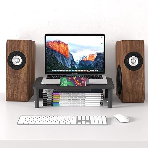 Miniatura 6 de EVOOMI Elevador de soporte para monitor, actualizado para una productividad más rápida, antideslizante, acero hexagonal HD, bridas de cables