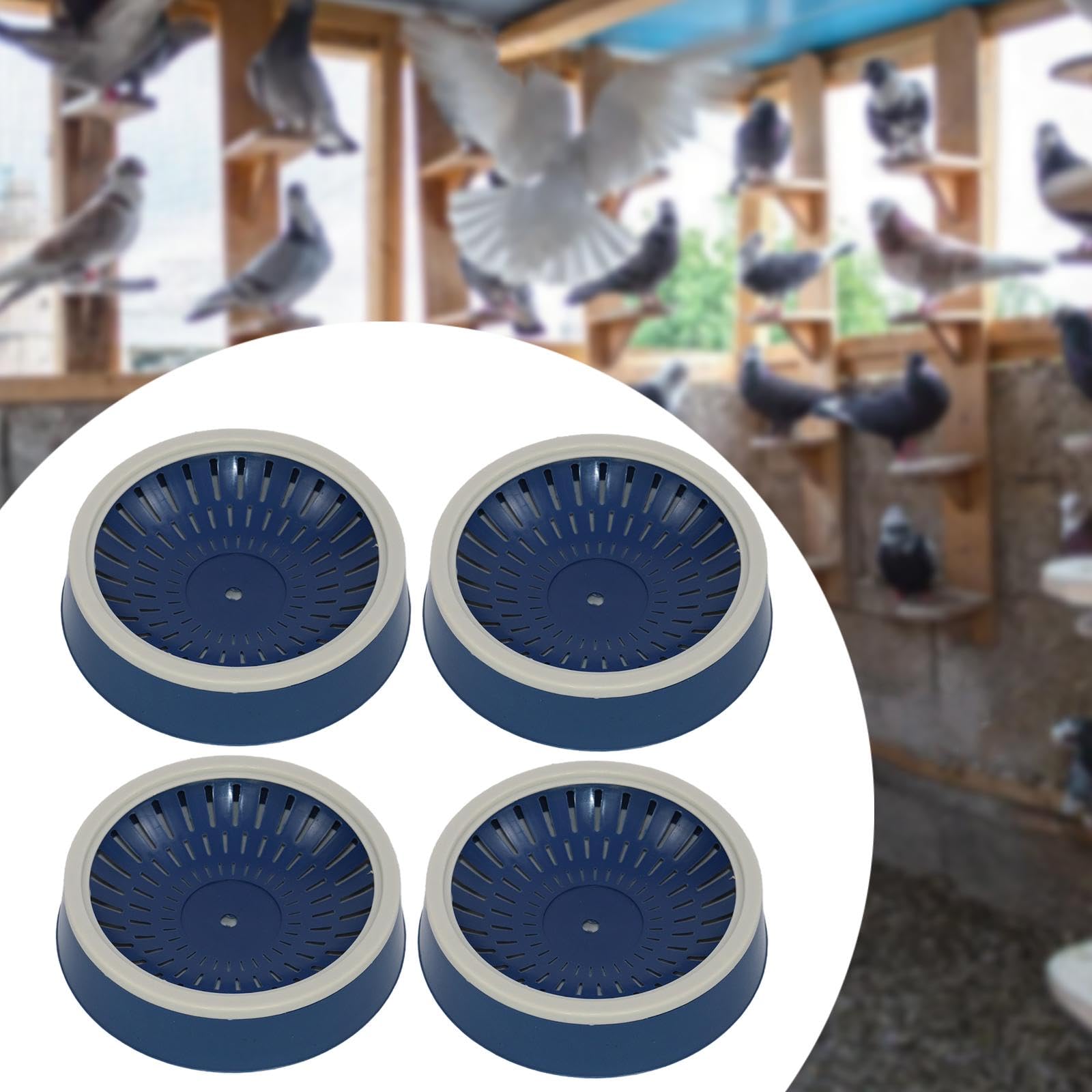 Baoblaze 4X Pigeon Nest Bird Eggs Container, Pigeon Nest Bowl, Good Ventilation Round Breeding Hatching Box Pet Accessory for Doves Finch Parrots Quails, Style A