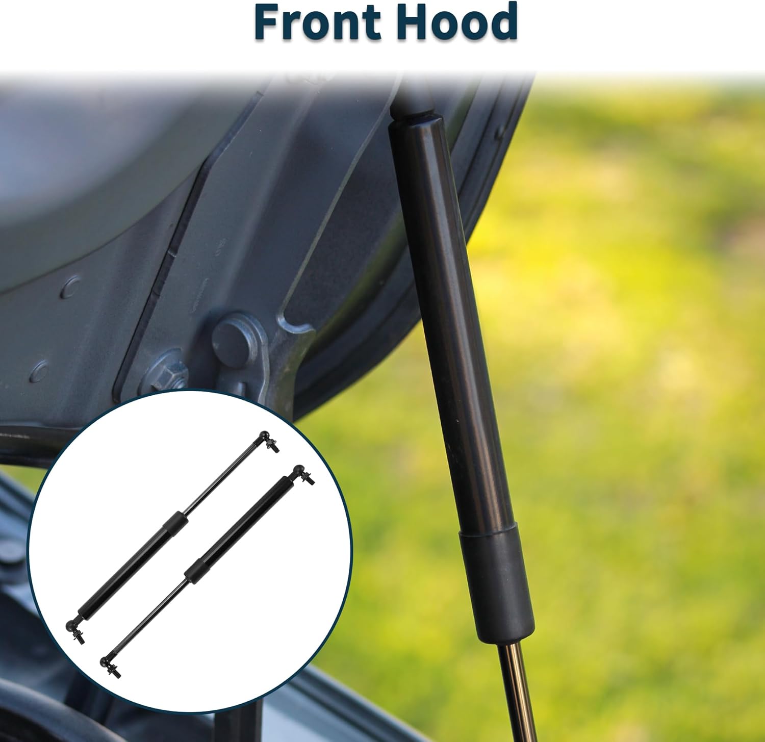Front Hood Lift Supports Struts for Toyota Supra 1986-1992 Gas Spring Black 2Pcs
