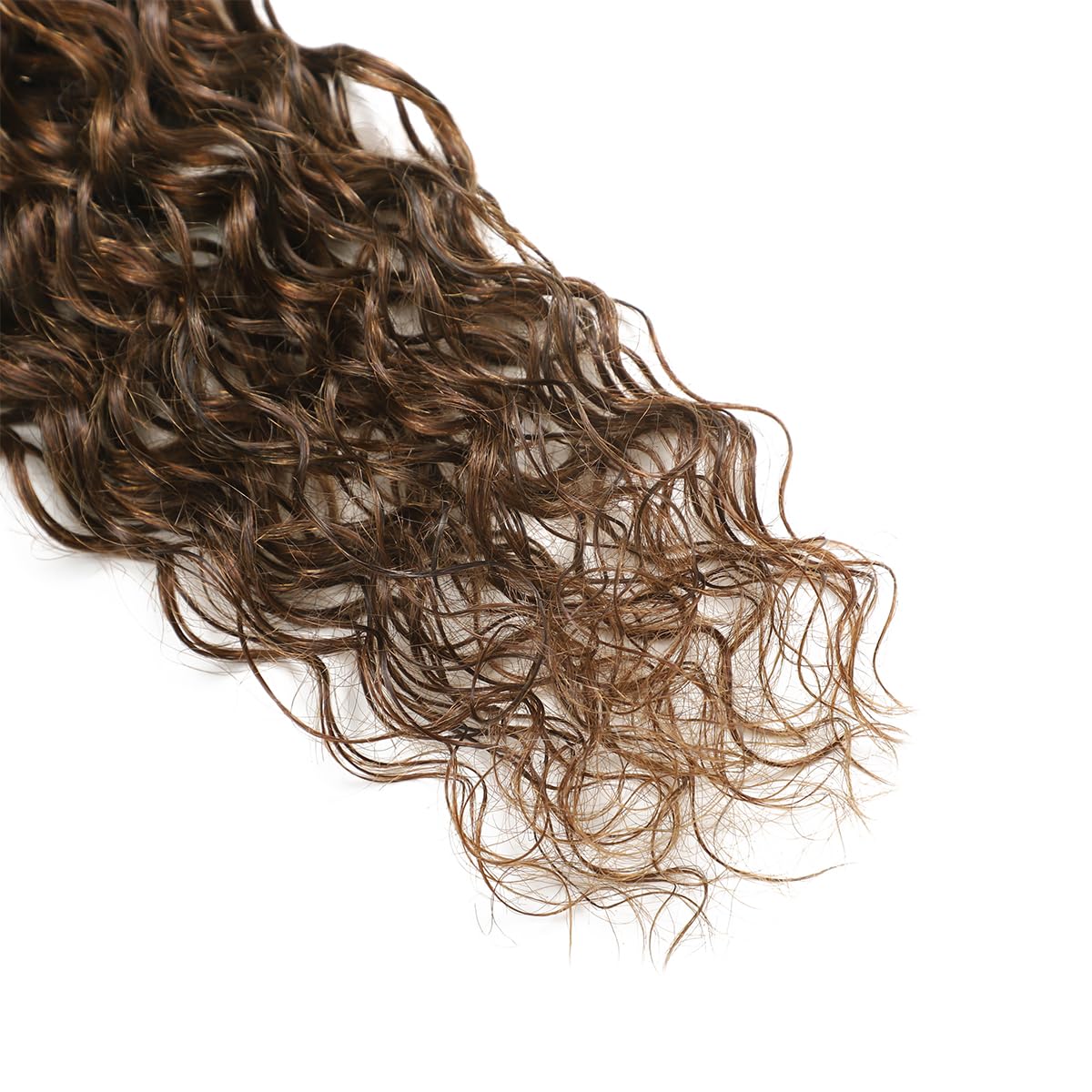 Hair Echthaar Tressen Lockig zum Einnähen Extensions Braunes Haar 4# Virgin Hair Weave Human Hair Bundles Curly 100g/pc 26inch/65cm
