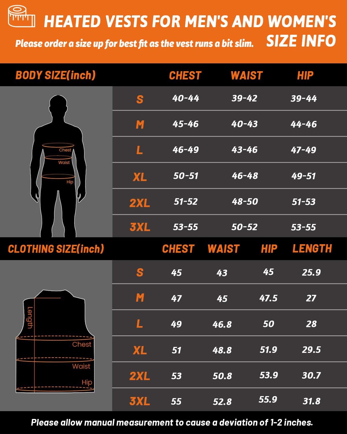 21 Heated Zones Heated Vest, with 40000mAH 7.4V Battery Pack Heated Vest for Men & Women, 5 in 1 Smart Controller - Image 2