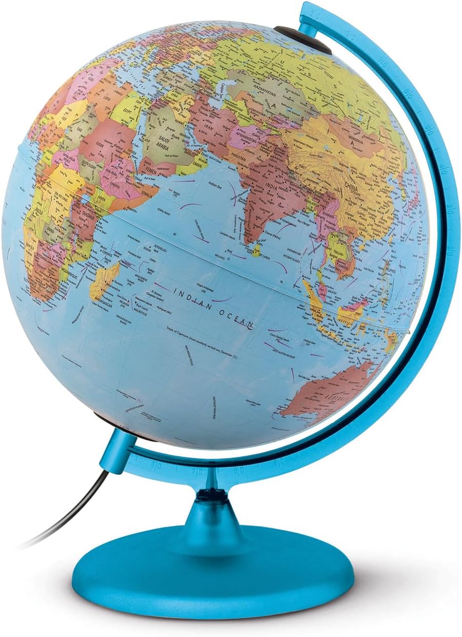 Nova Rico Night and Day Illuminated Globe - 25 cm