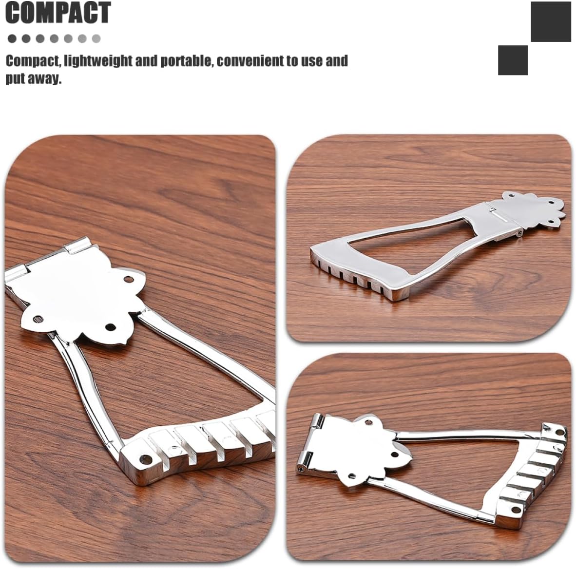 Toddmomy Chrome Guitar String Saddle Tailpiece for 6-String Electric Guitars GA418A Drawing String Board Compatible Models