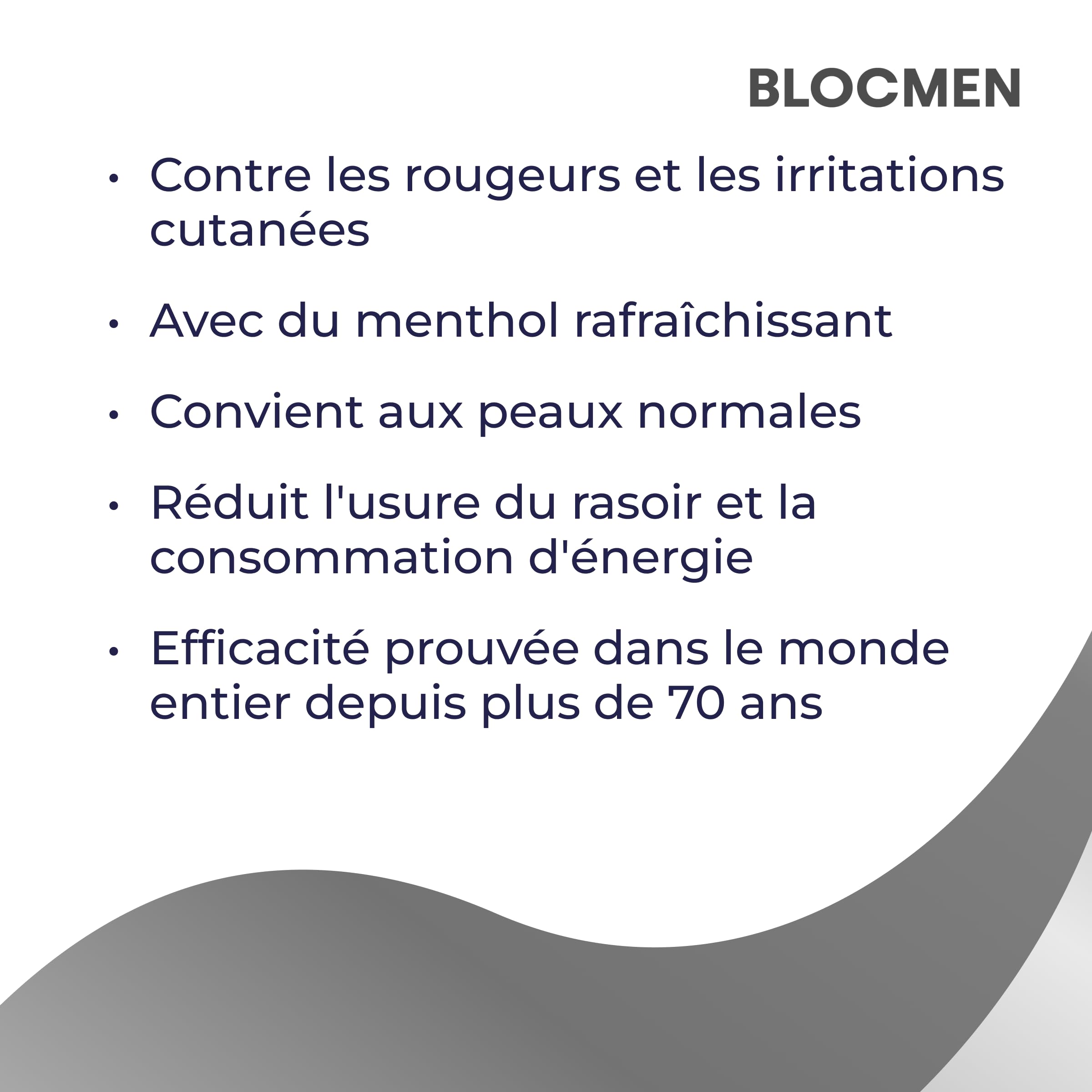 BLOCMEN Original Stick de poudre original 60g - rasage à sec doux sans irritations - stick avant-rasage avec menthol pour hommes (60 g (Lot de 6))