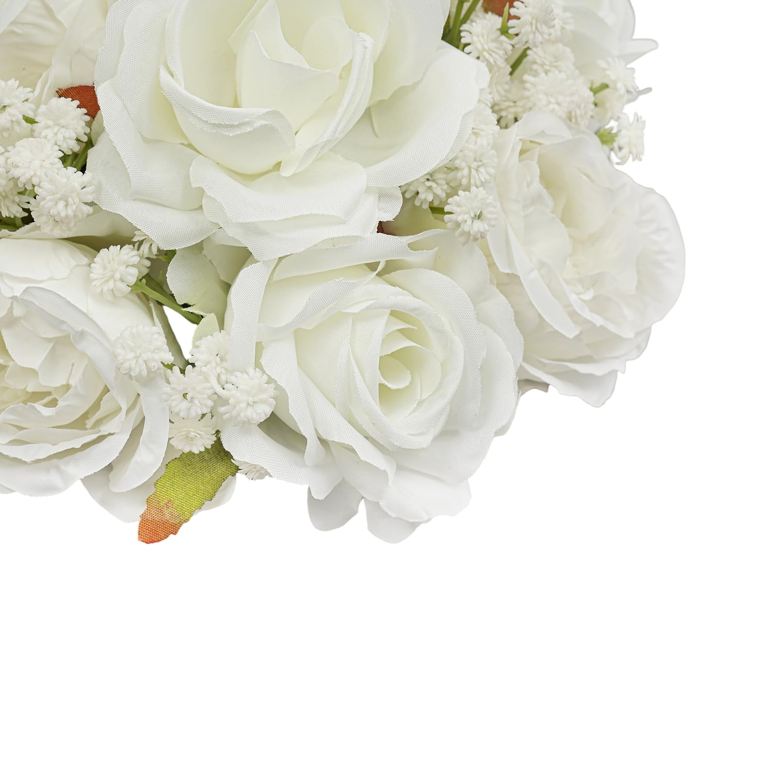 Künstliche Blumenbälle 10 er-Set Künstliche Blumen für Hochzeitsdeko | Weiß Seiden Blumenkugeln Jede (D x H) 24 x 10cm, für Tischdeko, Mittelstücke, Partys, Geburtstags, Wohnkultur