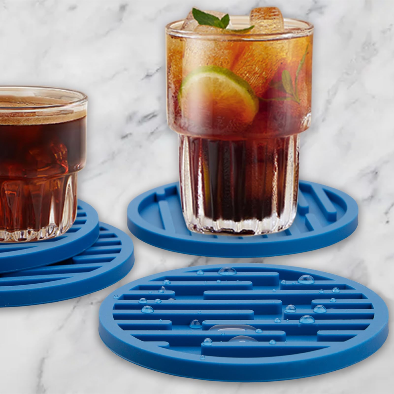 Posavasos De Silicona Halloween Juego De 8 Posavasos Para Bebidas Con Barra Para Atletas, Am | Meses Decoración Halloween Bar