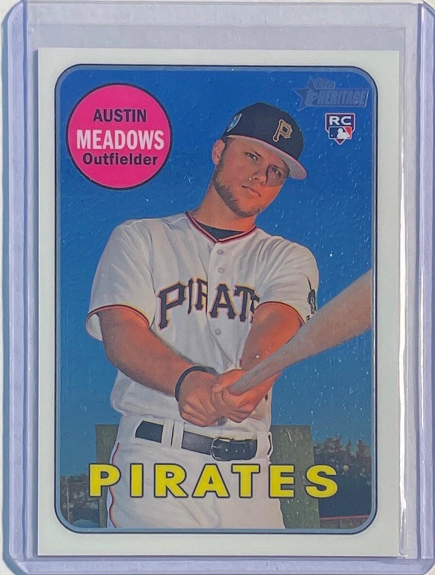 Austin Meadows 2018 Topps Heritage Chrome Rookie Rc #d 067/999 - Baseball Slabbed Rookie Cards