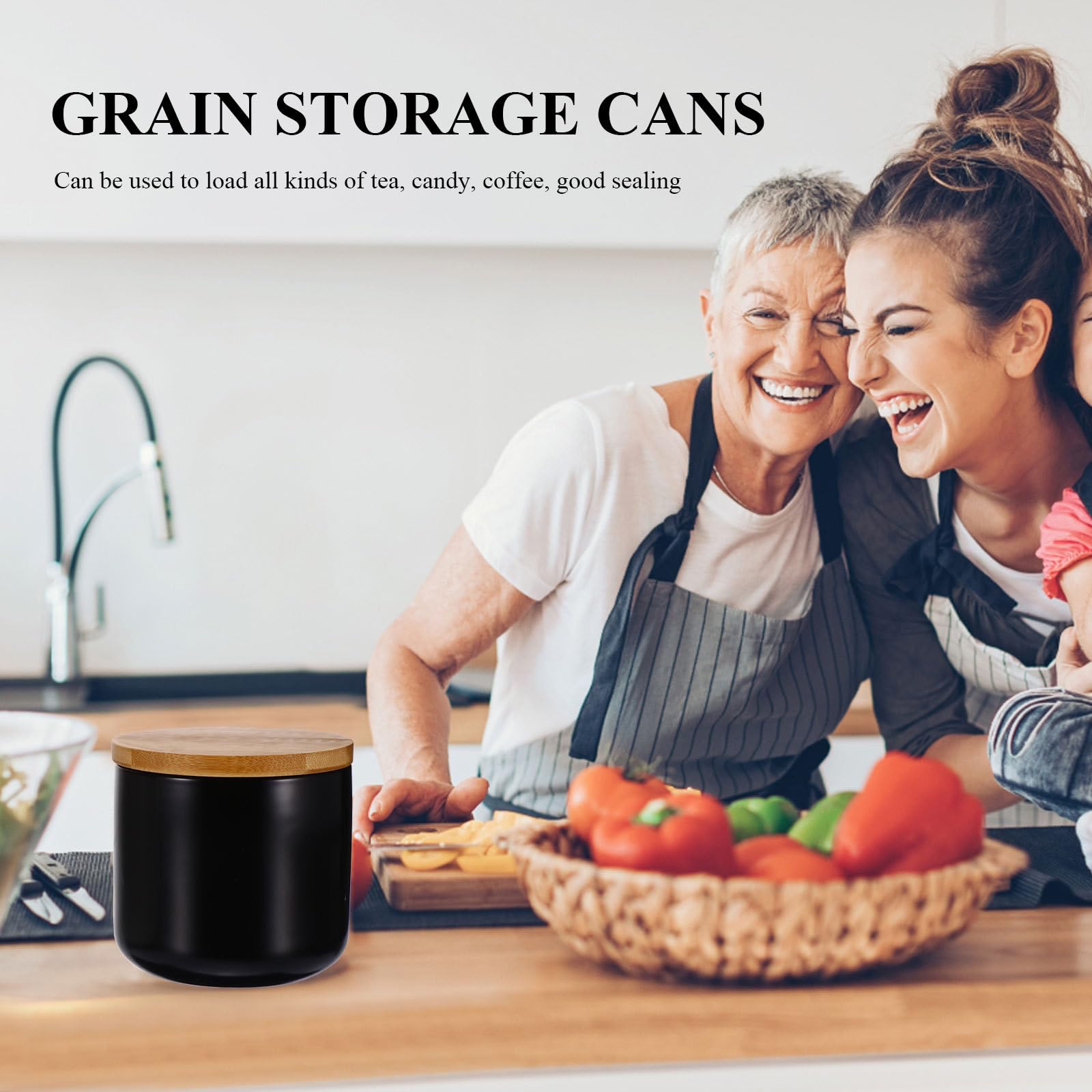 Uonlytech Barattoli Ermetici Contenitori Leggeri e Portatili in Ceramica 2 Pezzi Design Decorativo per Foglie di Tè e Alimenti Secchi per Cucina e Dispensa