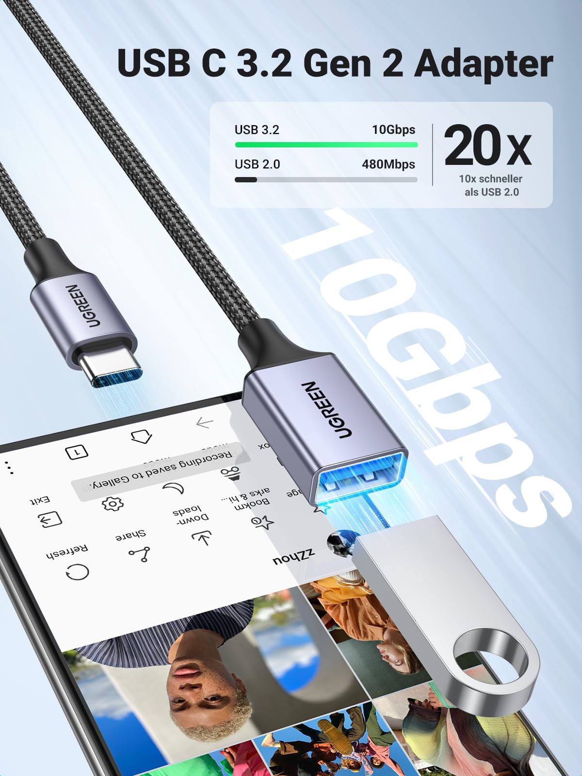 Accessoire Connectique Universel Adaptateur USB-C OTG 2-en-1 - Charge Rapide 100W Transfert Données 10Gbps - Compatible Smartphone/Tablette Otg Usb-c Accessoire Connectique Universel Adaptateur USB-C OTG 2-en-1 - Charge Rapide 100W Transfert Données 10Gbps - Compatible Smartphone/Tablette Otg Usb-c