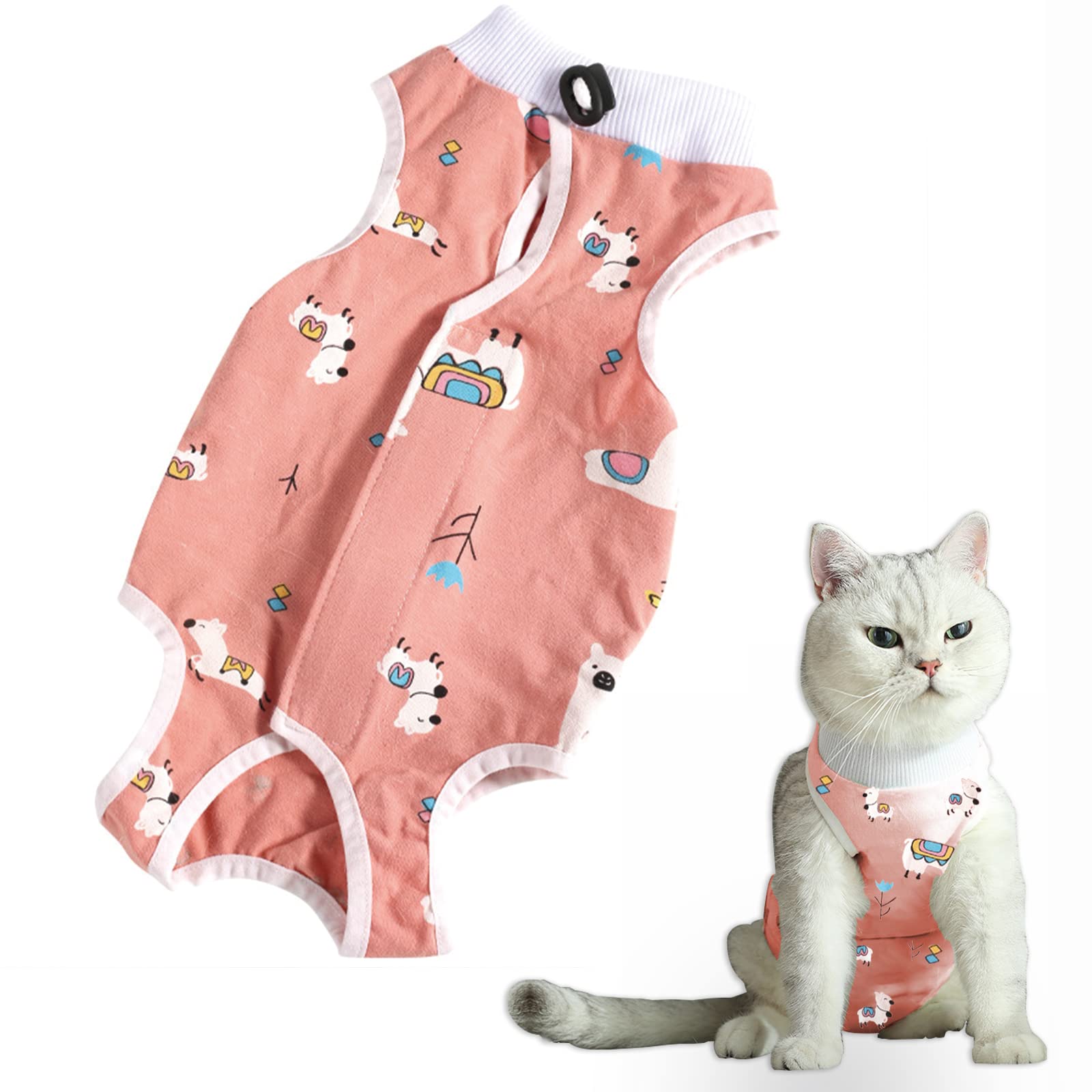 Cat Professional Recovery Suit，Body Suits for Abdominal Wounds or Skin Diseases，E-Collar Alternative for Cats, Onesie Cat Clothes After Surgery Collar & Cone Alternative — view 25