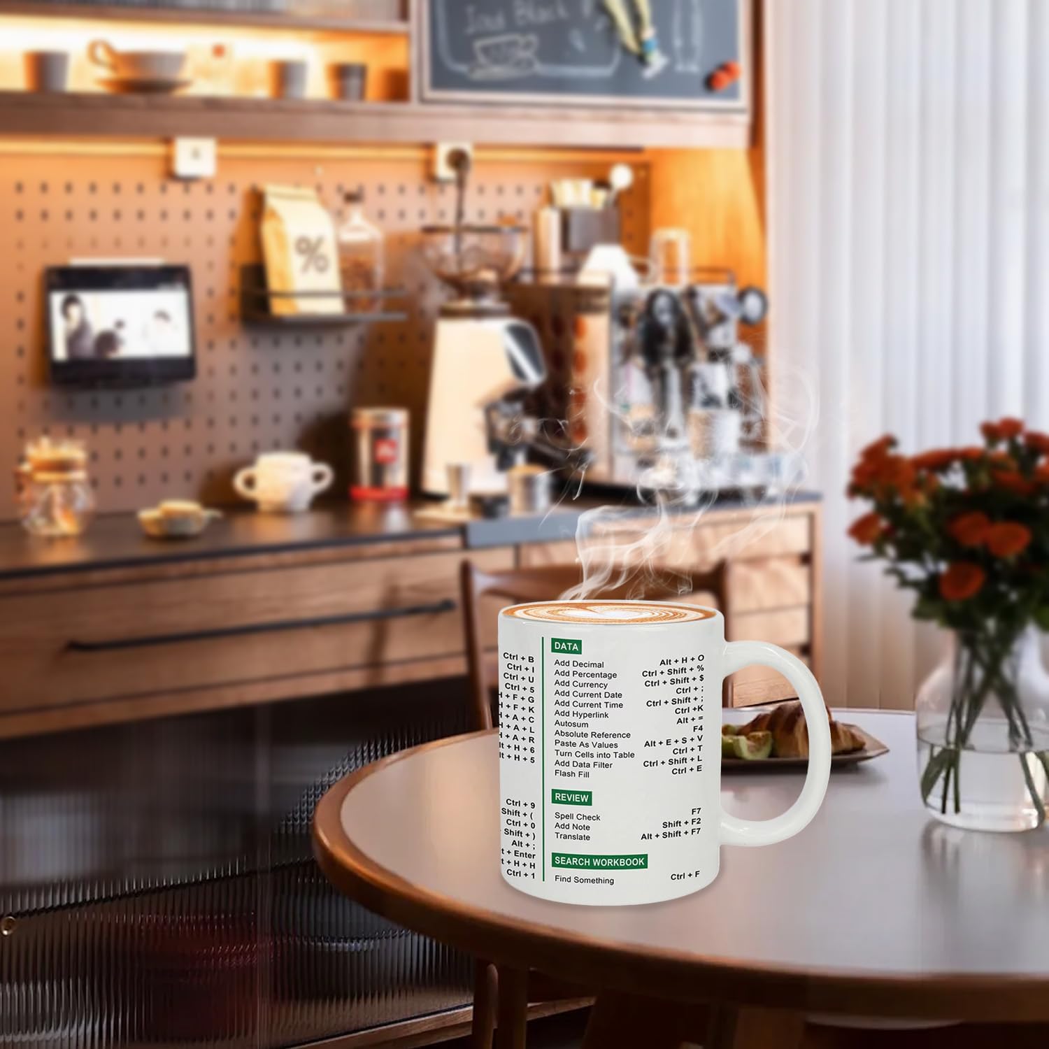 11oz Ceramic Coffee Mug with Excel Shortcut Keys - Perfect for Office, Accounting Students, CPA, Coworkers - Funny Novelty Cup Featuring Software Cheat Sheet Design - Image 5