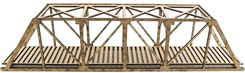 Miniatura 5 de War World Scenics Puente de viga ferroviaria de bajo detalle de una sola vía 15.748 in - Diorama ferroviario modelo OOHO