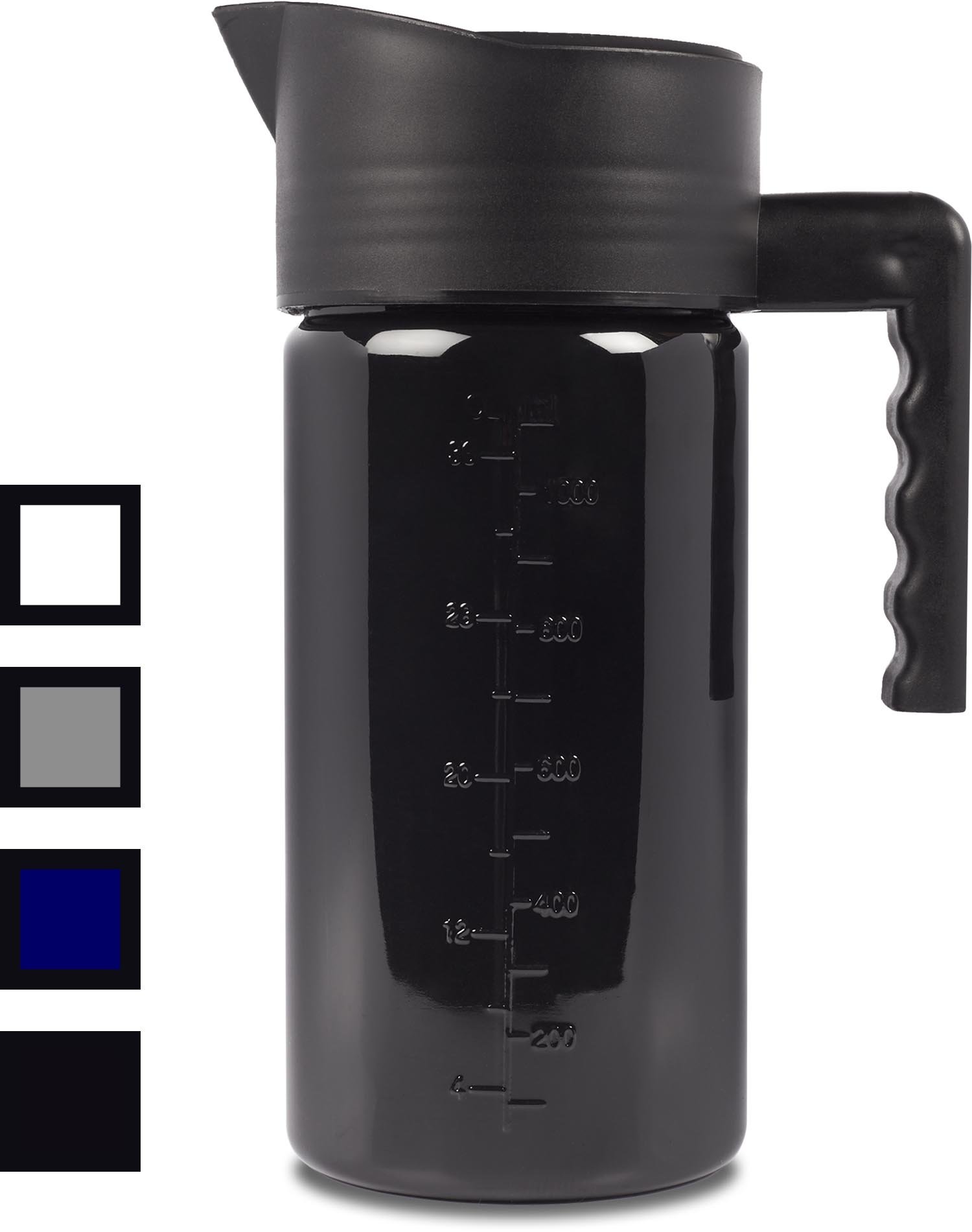 Bold Brew 1 Quart Cold Brew Portable Coffee Maker, Cold Brewed Tea Infuser, or Fruit Infuser- Chemical Free Dishwasher Safe Easy Clean Leak Proof- Black