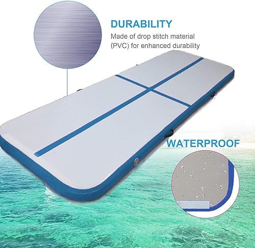 Miniatura 5 de CNSPORT 10ft13ft16ft20ft23ft26ft Inflatable Gymnastics Airtrack Tumbling Mat Air Track Floor Mats with Electric Air Pump for Home