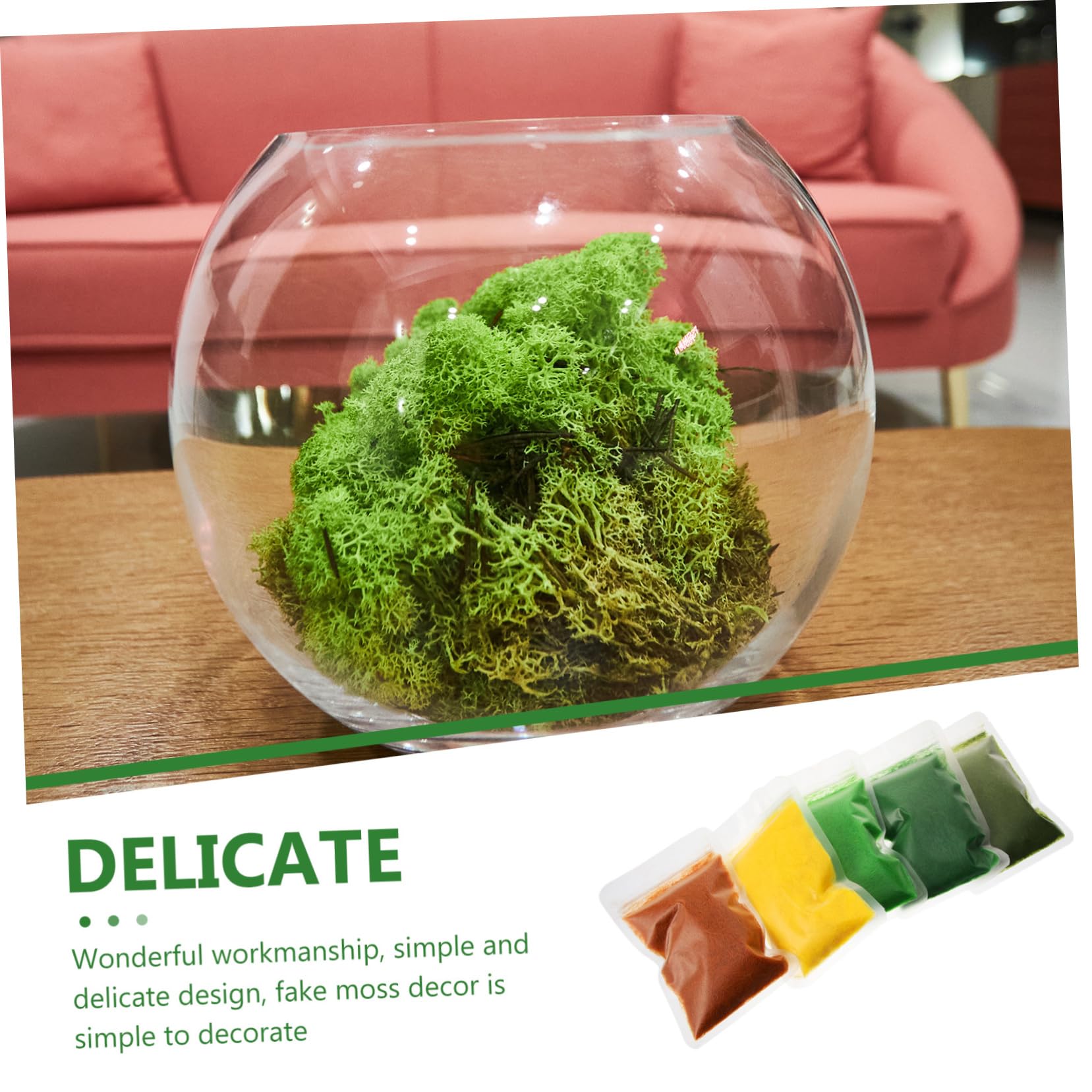 Gogogmee Realistic Simulation Moss Artificial Moss Decorations for Craft and Home Decorations