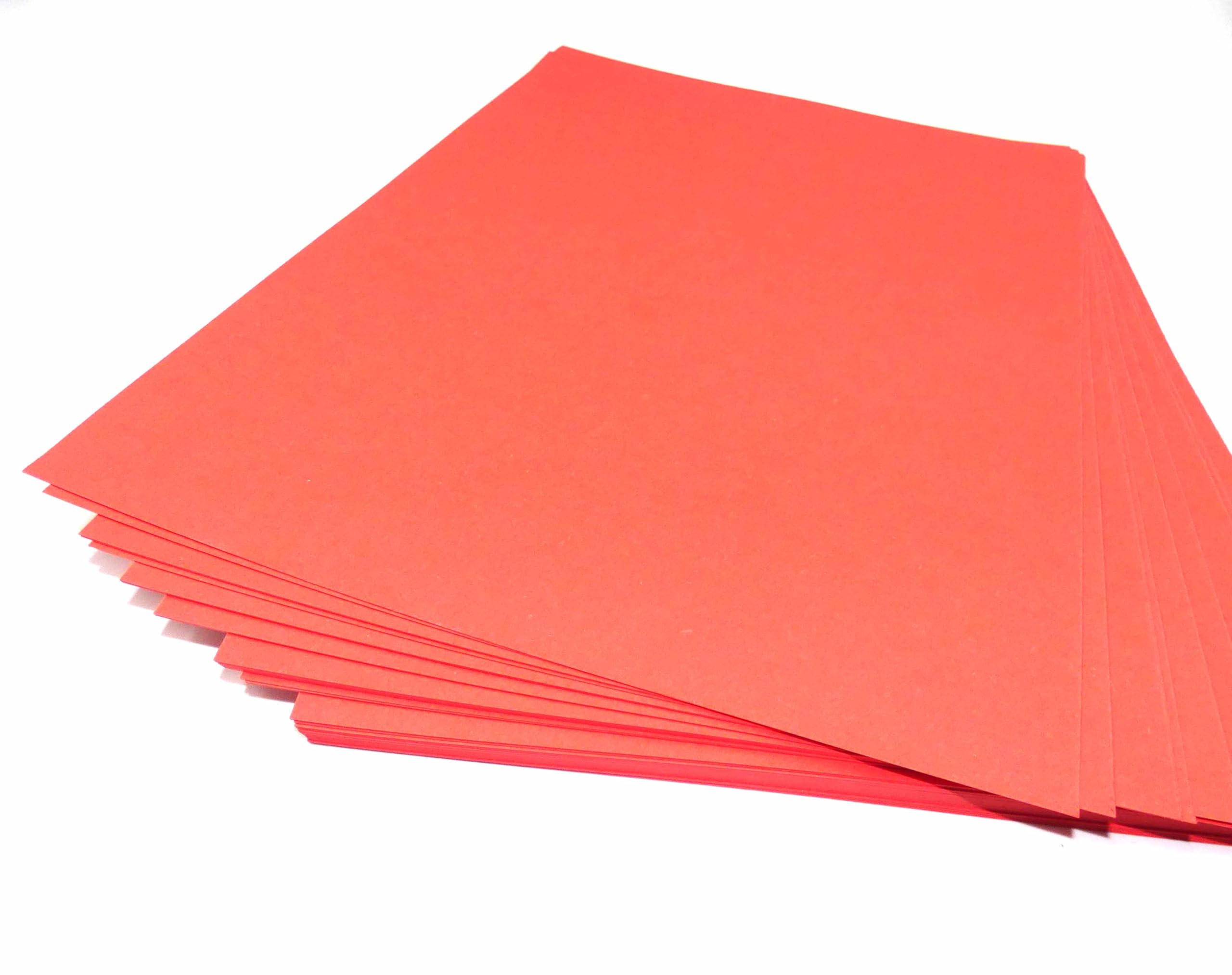 Sixstore A4 Coloured Paper, Card 50 Sheets Assorted Colours, Real 200GSM, Crafting and Decoratin, Art Paper (297 x 210mm) (Red) - Image 3