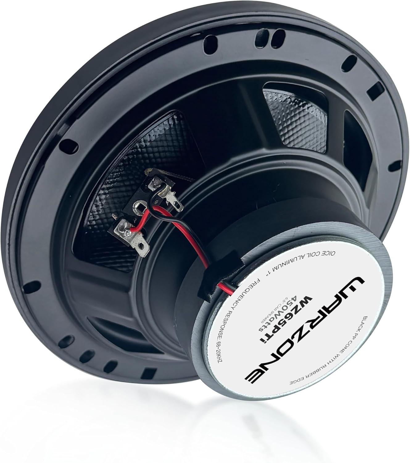 Warzone 4X WZ65PTi 6.5-Inch Super Coaxial Speaker Pair, 4 Ohm, 900W Max, 240W RMS, 92dB Sensitivity, Ferrite Woofer & PEI Dome Tweeter for Pro Car Audio
