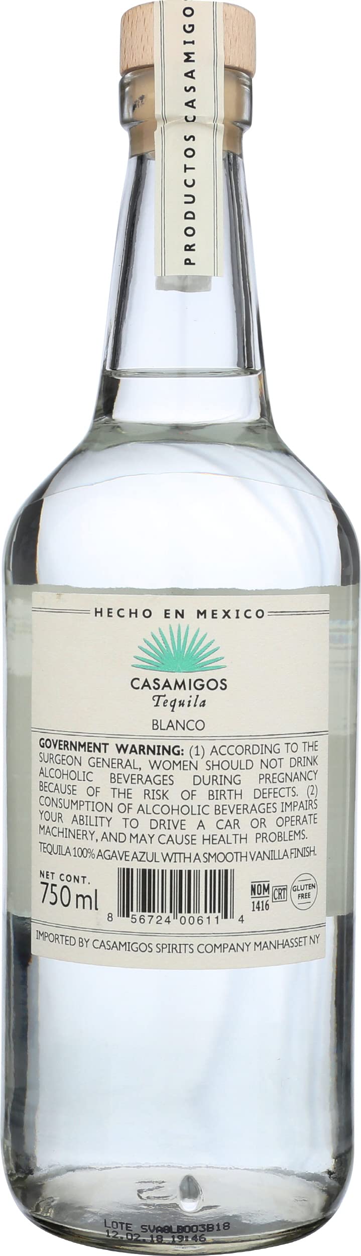 ウイスキー CASAMIGOS Tequila Blanco 100% Agave Amazon.com: Casamigos - Tequila blanco, 25.4 fl oz (750 ml), 80