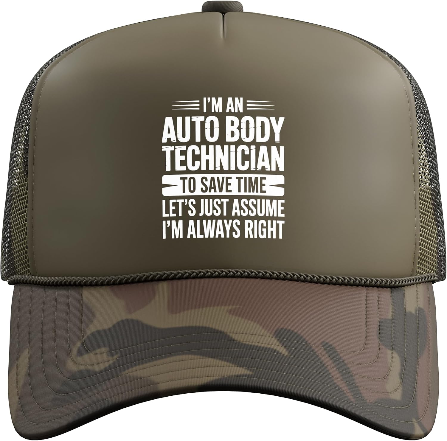 Best Auto Body Technician Art for Men Auto Body Technician Trucker Hat with Adjustable Mesh Back image 2