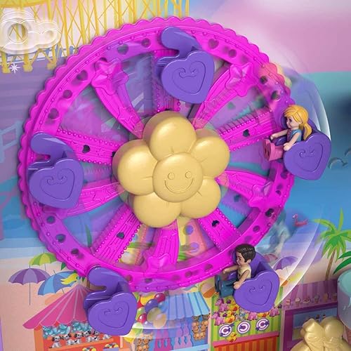 Miniatura 2 de Polly Pocket Muñecas, juegos y juguetes de viaje, 4 muñecas, 1 vehículo, más de 25 accesorios, Resort Roll Away
