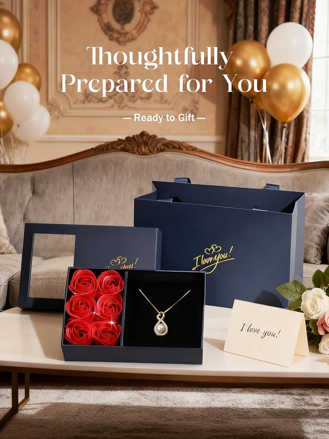 Gifts for Mom - Freshwater Pearl Necklace - 30th Anniversary Wedding Gifts for Wife - Mothers Day, Valentines Day, Birthday or Christmas Jewelry