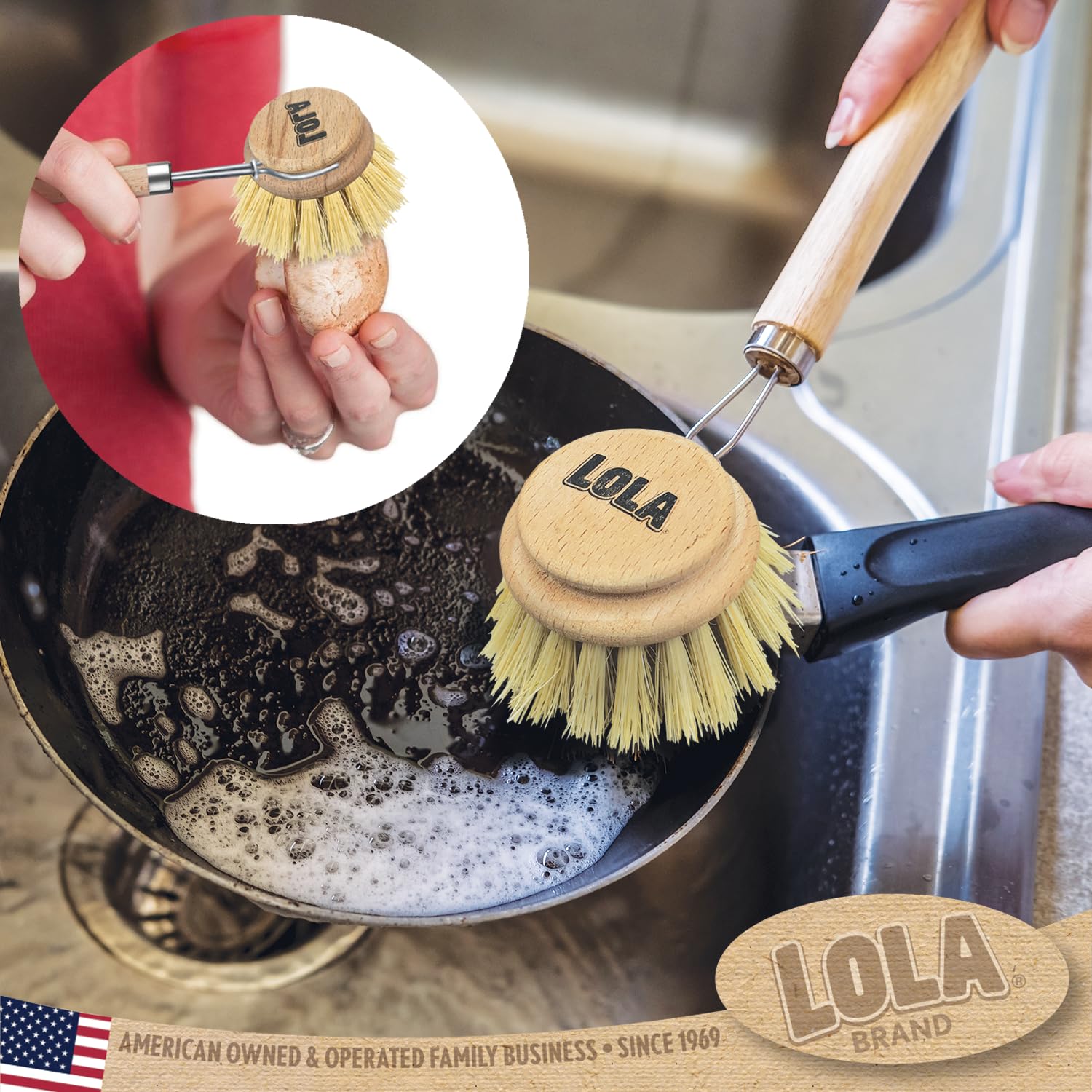 Amazon.com: LOLA Dishwashing & Vegetable Brush The Original, 3