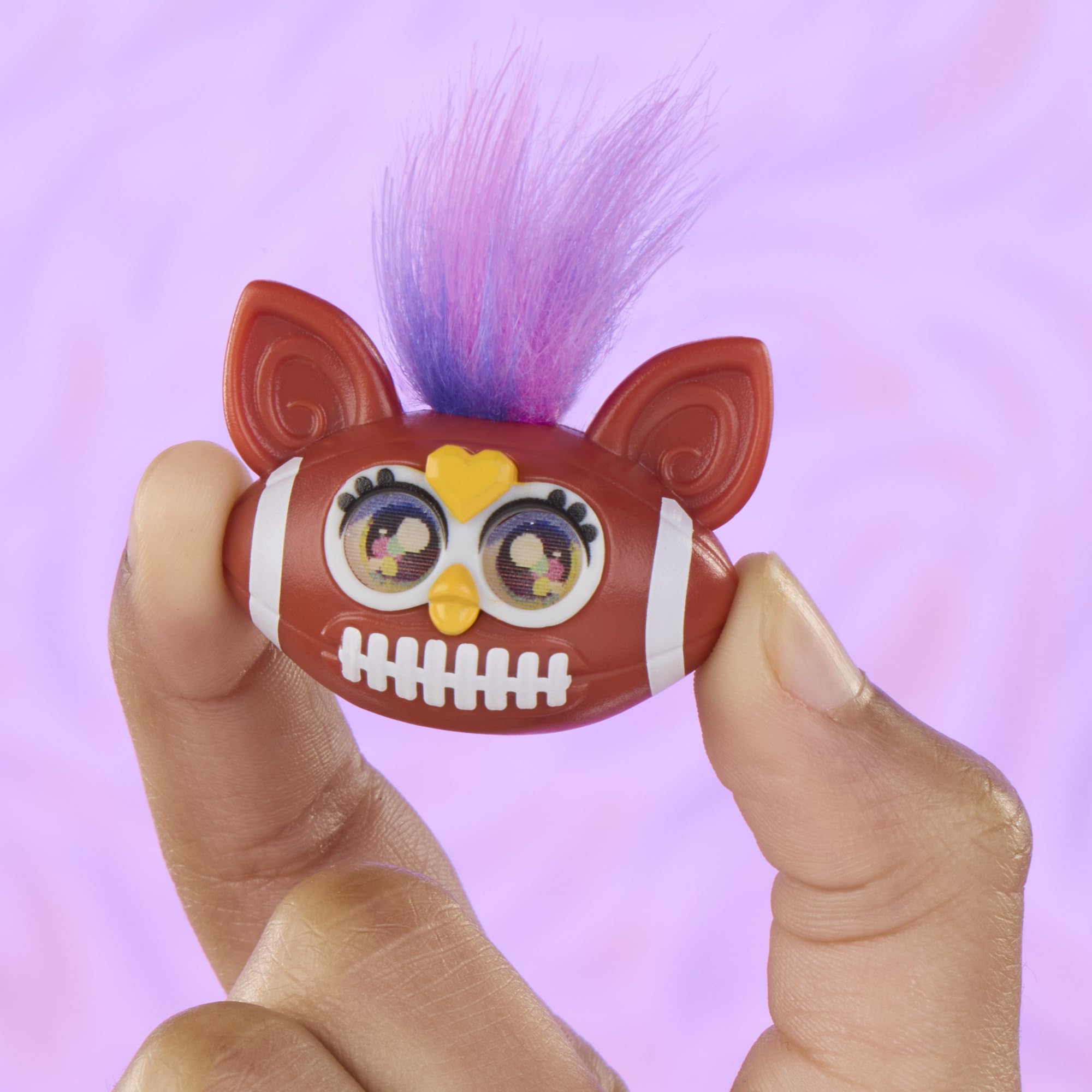 Sześciopak miniaturowych zabawkowych figurek Furby z motywami sportowymi, kolekcjonerskie figurki o wysokości 2,54 cm, wiek: od 5 lat