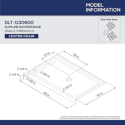 Miniatura 23 de DreamLine SlimLine - Base de ducha, DLT-1134602 Blanco,Biscuit,Negro,Gris (Slate Gray),https:/ www.Yaxa/dp/undefined