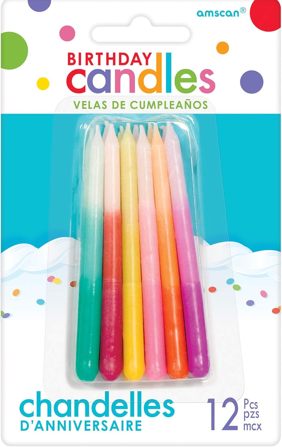 Ombre Birthday Candles - 12 pcs