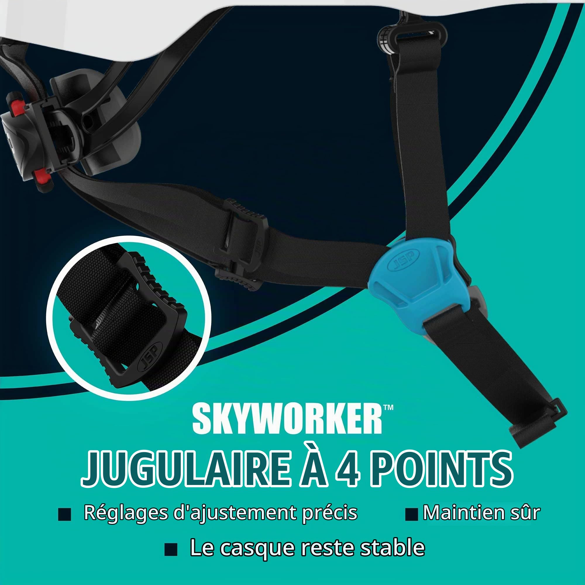 JSP Evo Lite Skyworker - White Working at Height Helmet - (AJS260-000-100), One Size