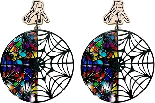 Wednesday Adams Horror Halloween Earrings Stud for Girls Women Gifts