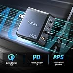 MINIX 100W USB C Bloc du chargeur, 4-Port USB-A/C pliable rapidement PPS Chargeur Gan (Max 100W/30W/22.5W), compatible avec MacBook Pro/Air, iPad, iPhone 15/16 Pro, Galaxy S24, et plus pour la maison, voyage
