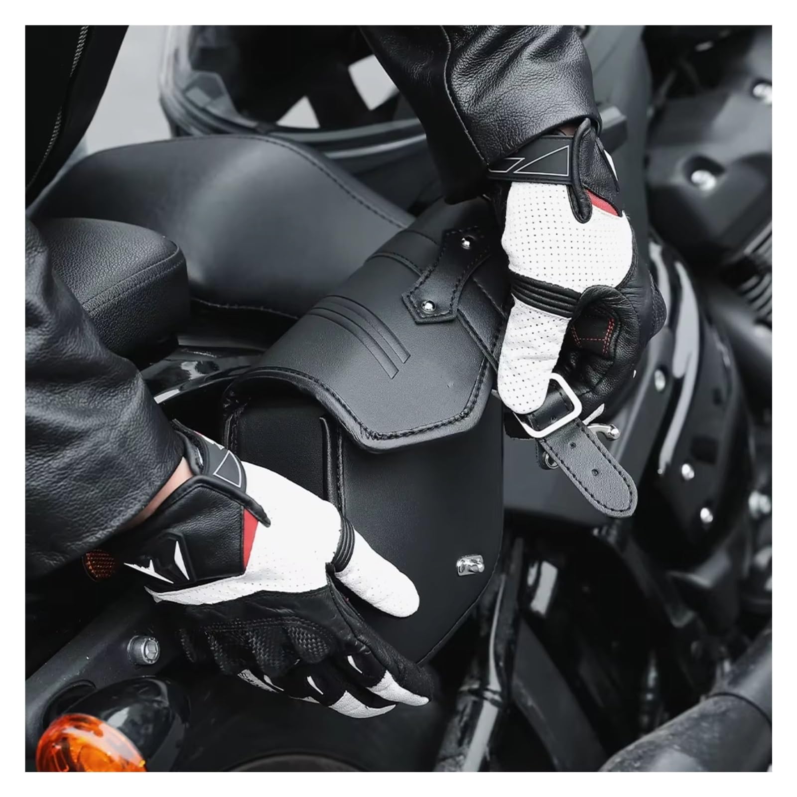 Compatibile Con Sportster 883 1200 Per Softail Per Dyna 1 Pz Moto Borsa Laterale Bisaccia Strumento Stoccaggio Borse Utensili Parti Sacche Moto