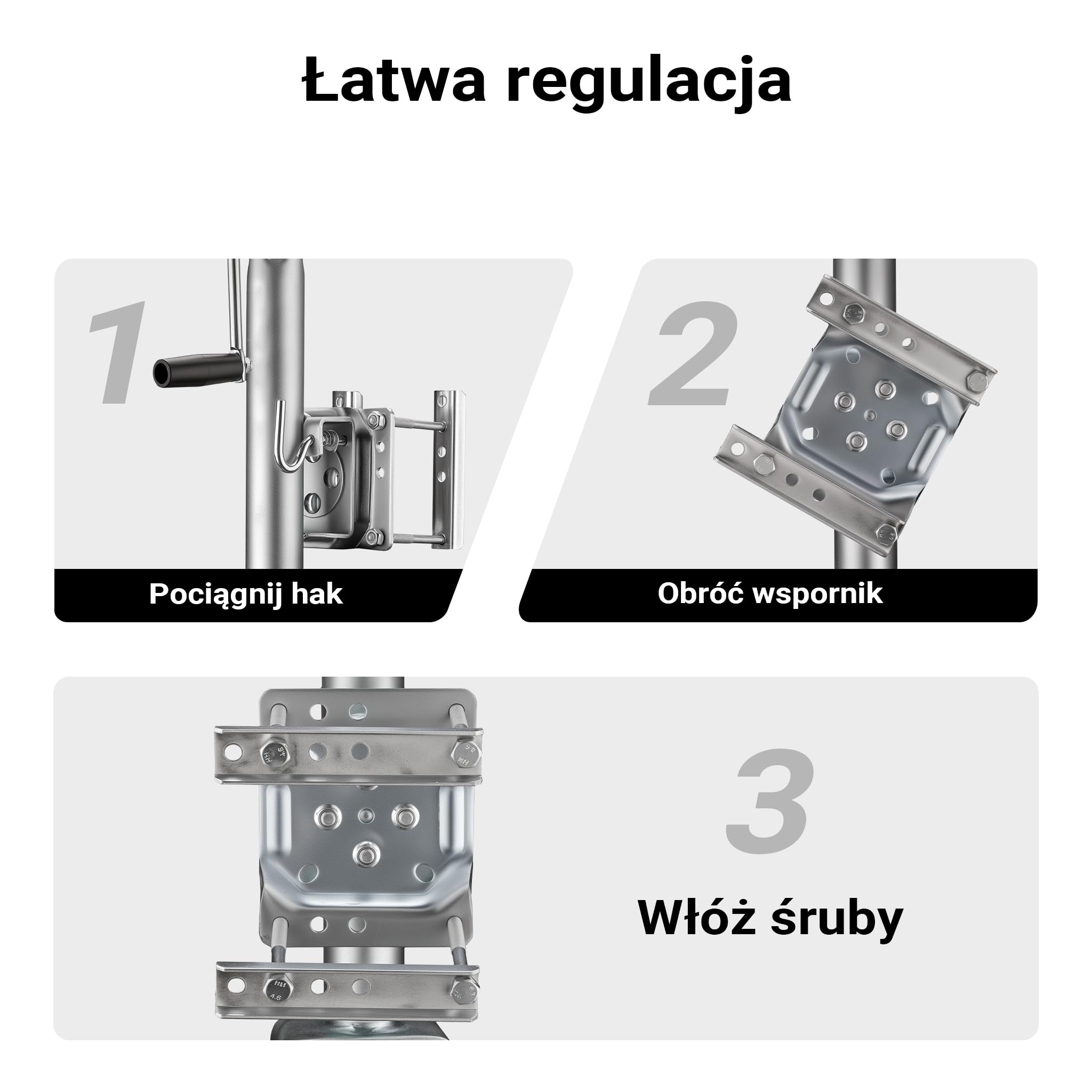 Wiltec Podwójne koło podporowe 2x 6" do 680 kg nośności do ciężkich przyczep kempingowych i transportowych