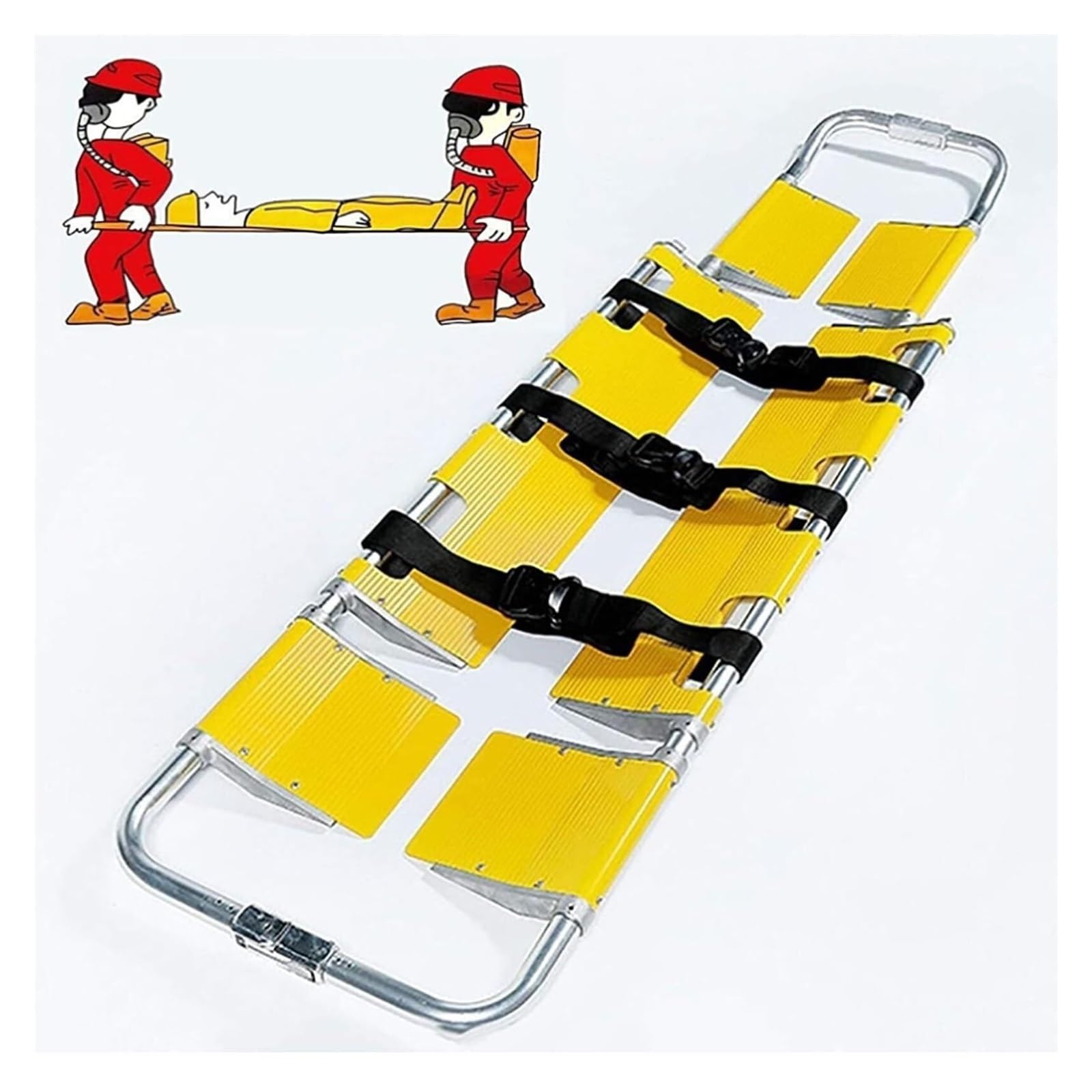 SWENEEN Folding Stretcher,Aluminum Scoop Stretcher Emergency Portable Stretcher Adjustable Length For Home Hospital,