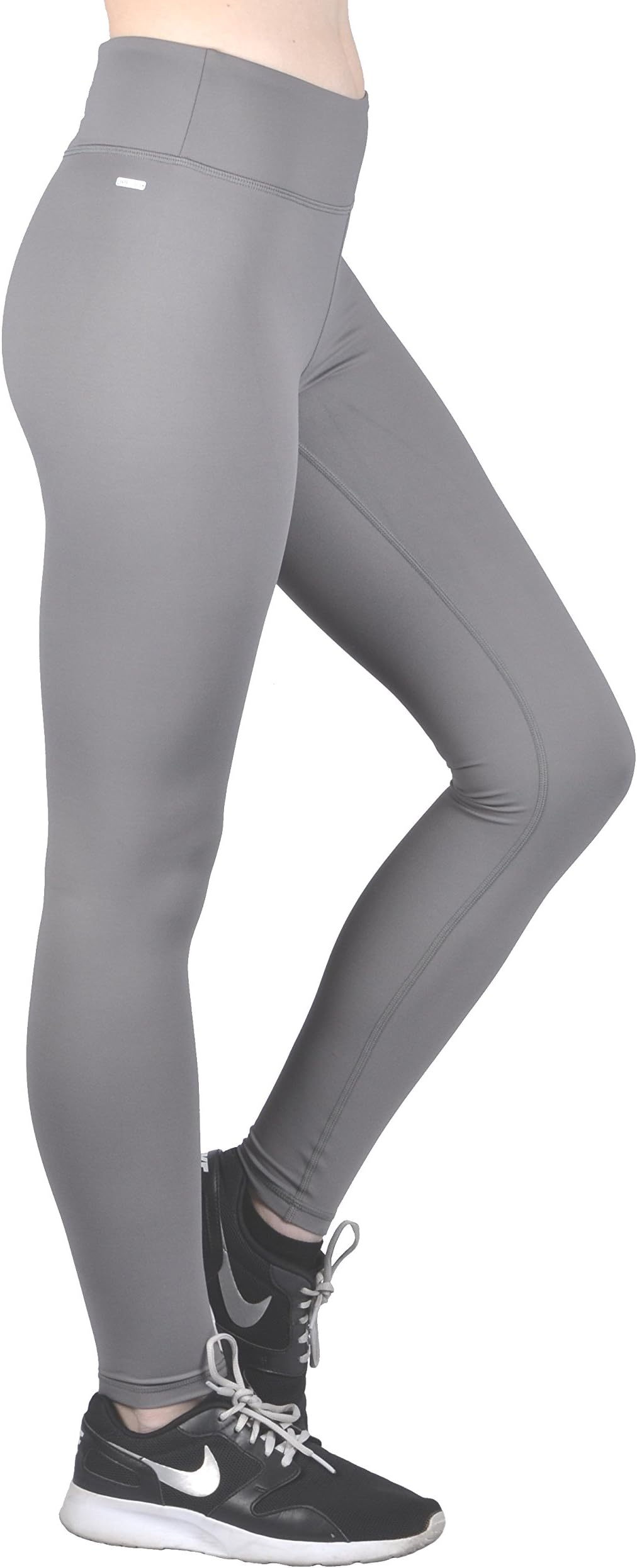 Compression Workout Leggings - Workout Clothes and Yoga Pants (Medium, Grey)