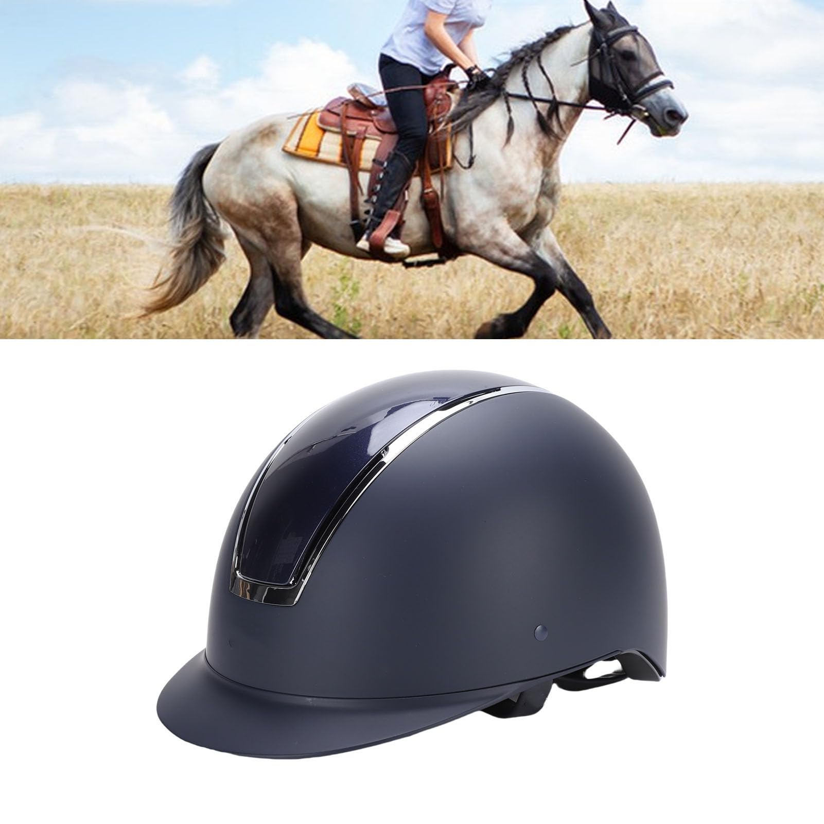 Casco para Montar a Caballo, Equipo de Protección Cómodo y Ajustable con Forro Interior de Repuesto, Ideal para Espectáculos de Entrenamiento Ecuestre y Equitación de Ocio