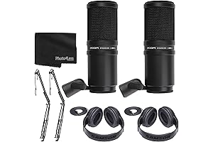 Zoom ZDM-1 Premiere Bundle, Complete 2-Person Studio Package with Microphones and Stereo...