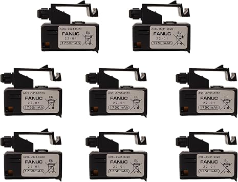 8 PCS A98L-0031-0028 PLC 3V 1750mAh Battery Lithium Replacement for FANUC A02B-0309-K102,A98L-0031-0028 CNC Machine Controler Battery