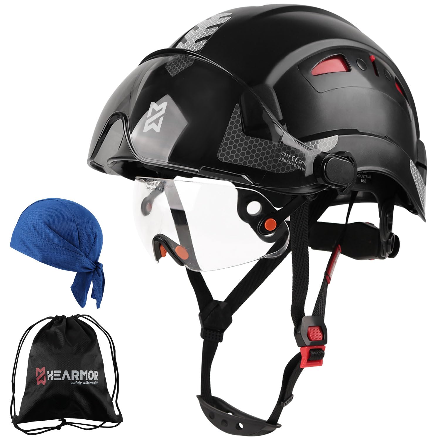 HEARMOR Safety Headgear, Protection Helmet ANSI Z89.1 & EN397 Certified, Lightweight, Breathable Work Headset with 6-Point Suspension, Perfect for Industrial and Construction Fields